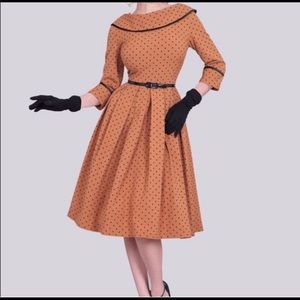 Tatyana / Bettie Page iced coffee circle dress.